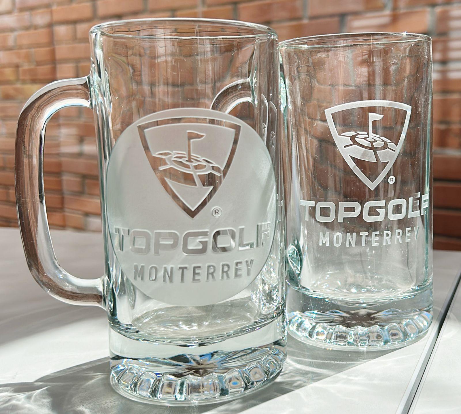 Set de 4 Tarros Cerveceros de Vidrio Personalizados (473ml)