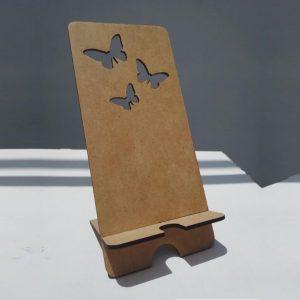 Base Portátil para Celular con Diseños Calados Artísticos